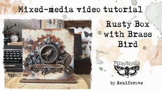 Rusty Box With Brass Bird by Reniferove