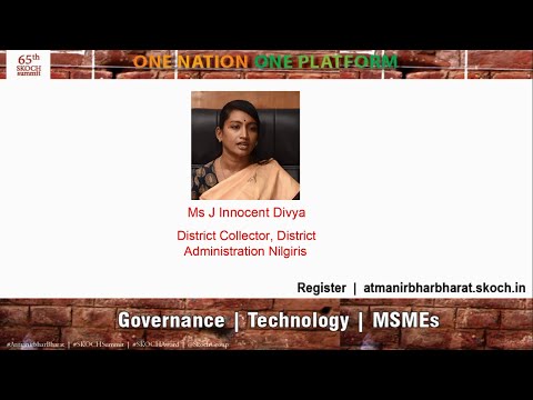 Key Note Ms J Innocent Divya Live at #SKOCHSummit | #AtmanirbharBharat | 65th SKOCH Summit