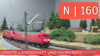 Modeleisenbahn Spur N / Landschaft und Fahrvideo / Märklin CS3 / Eisenbahn Anlage digital / Zug