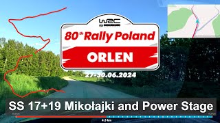 WRC Rally Poland 2024 SS 17+19 Mikołajki Power Stage onboard recce