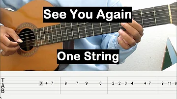 See You Again Guitar Tutorial One String Guitar Tabs Single String Guitar Lessons for Beginners