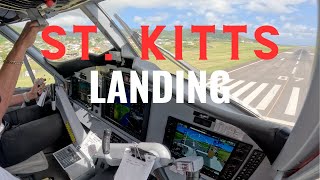 COCKPIT VIEW LANDING - TWIN OTTER (DHC6) - ST. KITTS - TKPK