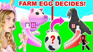 FARM EGGS DECIDE WHAT WE BUILD IN ADOPT ME! (ROBLOX)