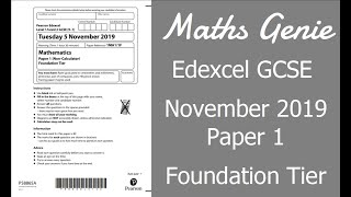 Edexcel GCSE Maths November 2019 1F Exam Paper Walkthrough screenshot 5