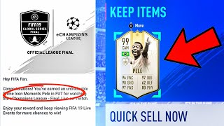 HOW HE GOT ICON 99 PELE FOR FREE! WON TWITCH DROP! FIFA 19