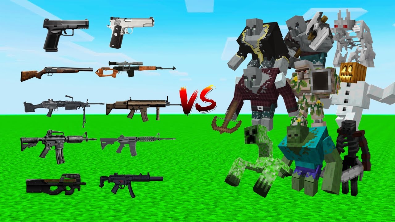 WHAT TaCZ GUN CAN DEFEAT THE MOST MINECRAFT MUTANTS IN A ROW? - YouTube