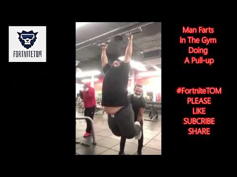 BIG GUY FARTS IN FRIENDS FACE DOING A PULL-UP, Try Not To Laugh #FortniteTOM