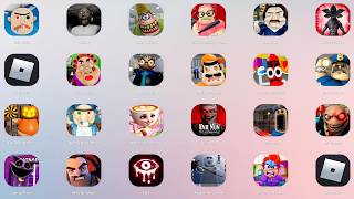 Roblox,Barra's Granny House,Barry Prison Run,Eyes,Ronaldo's Prison,Ben's Hideout Escape,Czazy Cat La