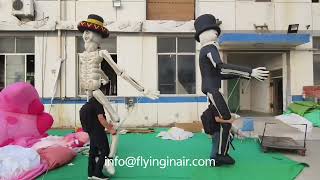 Funny Halloween Parade Inflatable Skeleton Puppets