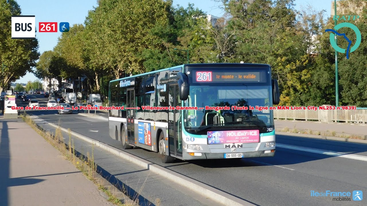 [Ligne 261 RATP] Lion's City NL253 STIF n°9839 - Gare de Franconville à Villeneuve-la-G. Bongarde