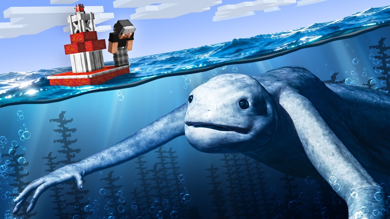 Sobreviví al Triángulo de las Bermudas en una Boya en Minecraft