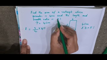 Find the area of a rectangle whose perimeter is 40m and the length and breath ratio is 3:1