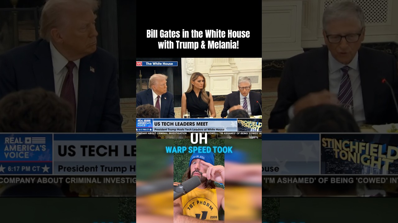 Bill Gates Speaks Next To Trump & Melania In The White House!