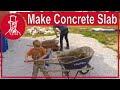 how to make a concrete slab or concrete pad