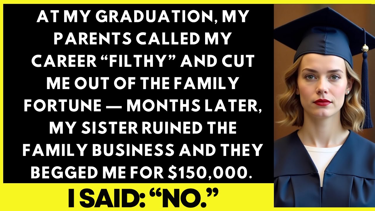 At My Graduation, My Parents Called My Career “Filthy” And Cut Me Out Of The Family Fortune...