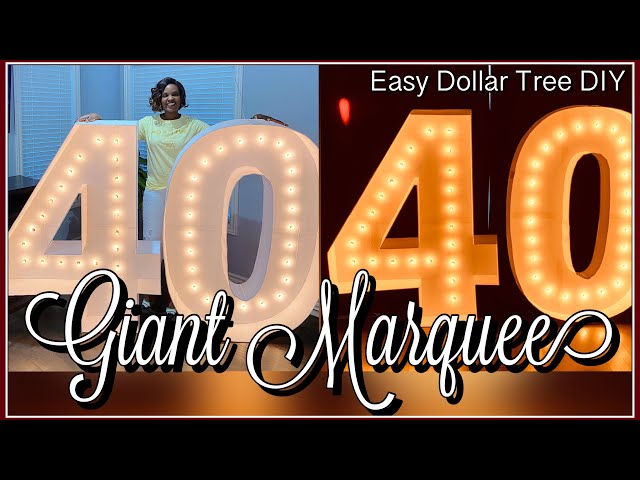 How To Make Large 5FT Marquee Numbers With Lights