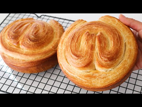 Found a fast way to make puff pastry butter bread! No machine! No freezing