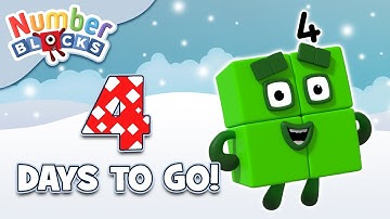 @Numberblocks- Countdown to #Christmas: 4 DAYS! | Learn to Count | Happy Holidays!