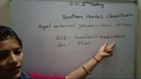 B Sc  III Botany taxonomy Bentham hooker classification