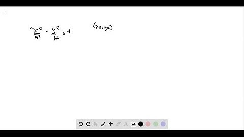 Find an equation of the tangent line to the hyperbola x^2/a^2 - y^2/b^2 = 1 at th…