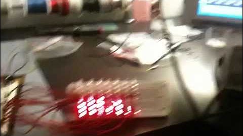 MSGEQ7 test 4 - music input onto 7x8 LED matrix