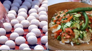 Настоящий КУРУТОБ С КУРУТОМ пошаговый рецепт.Таджикское блюдо Real kuruto Tajik dishes