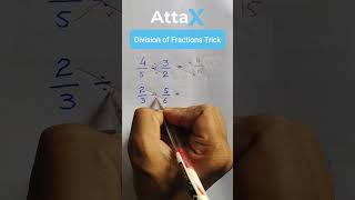 Division of Fractions Trick ➗💯🔥. #shortsfeed #attax #maths #tricks #shorts