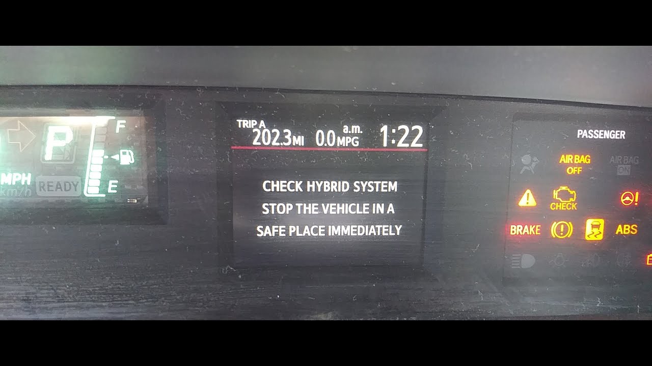 Check Hybrid System Error Message Prius Club Toyota Owners Club Australia