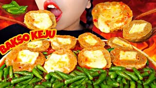 ASMR BAKSO KEJU ALA PAK MUH KUAH MERAH   RAWIT YANG BANYAK PEDESNYA GAK NGOTAK🥲🔥