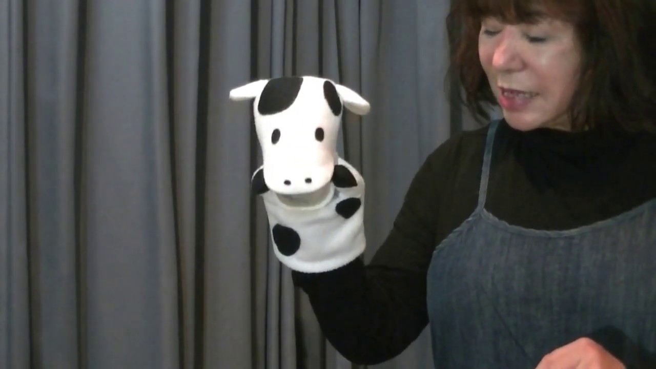 おはなしかご手袋人形「牛」パート 1 - YouTube