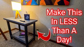 Beginner Woodworking End Table || Simple Furniture || One Day build || 4K by Cedar River Woodworking 1,689 views 1 year ago 9 minutes, 7 seconds