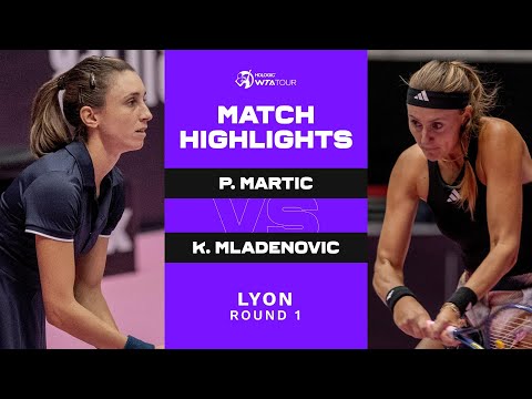 Petra Martic vs. Kristina Mladenovic | 2023 Lyon Open Round 1 | WTA Match Highlights