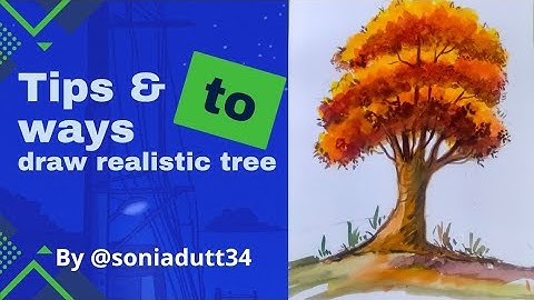  learn the tips & ways to draw realistic tree step by step tutorial for beginners #ytvideo 