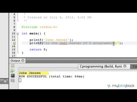 Learn C Programming Tutorial 1 4 Printf Function