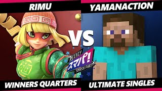 Sumapa 92 - Yamanaction (Steve) Vs. Rimu (Min Min) Smash Ultimate - SSBU