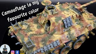 How to paint a worn out, faded 3-Tone German Camouflage on Panther D Tank (Tamiya 1/35) screenshot 3