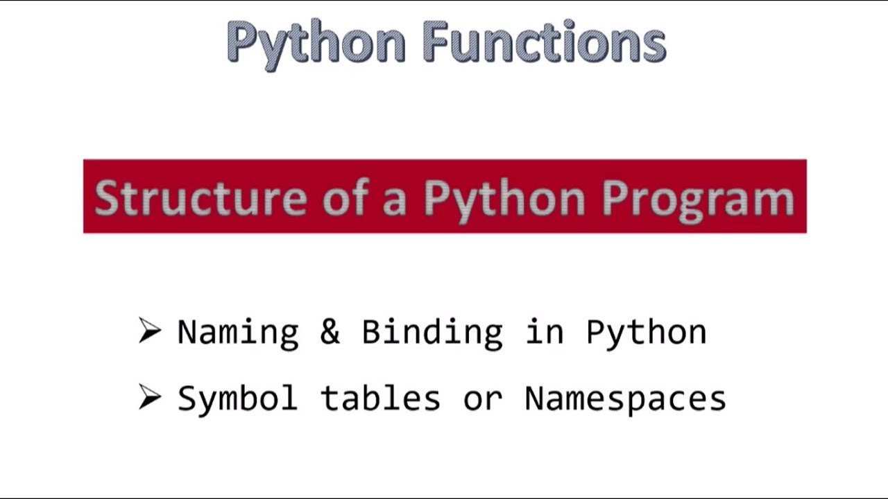 Symbol Tables or Namespaces || Python [ Hindi ] - YouTube