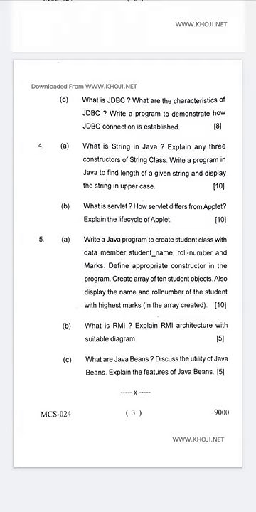 IGNOU BCA/MCA MCS-024 JUNE 2019 QUESTION PAPER - YouTube