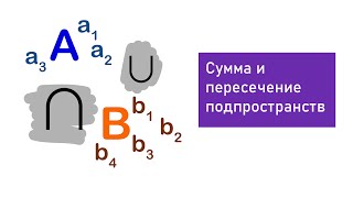 картинка: Базис суммы и пересечения подпространств
