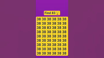 Find 83😲 #quiz #puzzle #illusion #iqtest #braintestsolution #gkquiz #maths #braintest