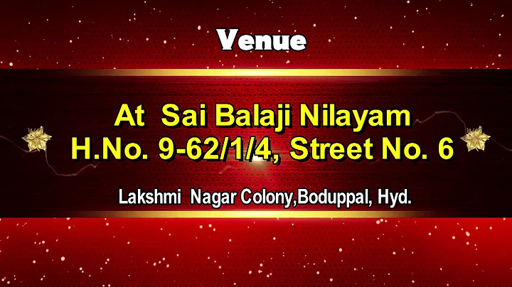 Sai Balaji Nilayam House Warming Ceremony
