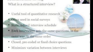 Topic 4 (aii) Interviewing in qualitative research