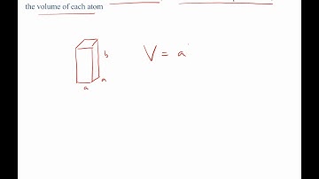 crystal structure, density, and atomic packing factor example problem