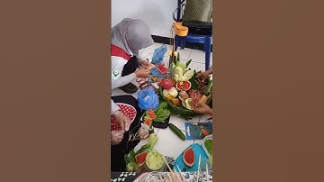 Thumbnail of Proses merangkai buah dan sayur lomba Germas
