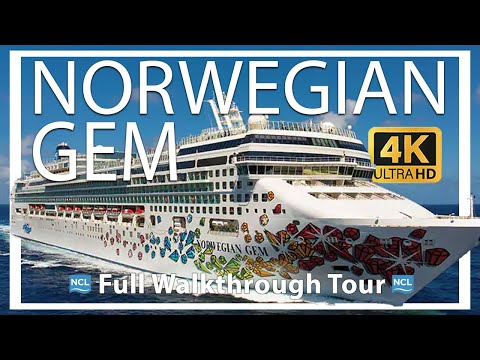 Video: Norwegian Gem -risteilyalusten ulkokannet ja allasalueet