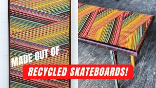 BENCH MADE OUT OF SKATEBOARDS!