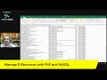 Manage E-Resources with PhP and MySQL