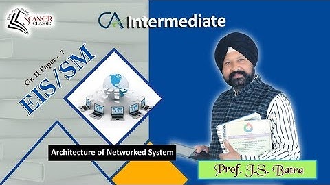 CA Intermediate Group 2 Paper 7 EIS/SM Classes by Prof JS Batra | Architecture of Networked System