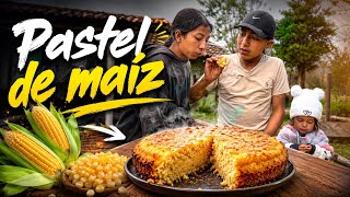 Asuhito y uvitas  hacen un pastel en el campo de maíz y así quedo