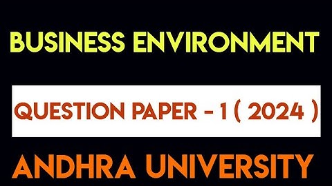 business environment question paper 2024 | previous exam question paper | business environment